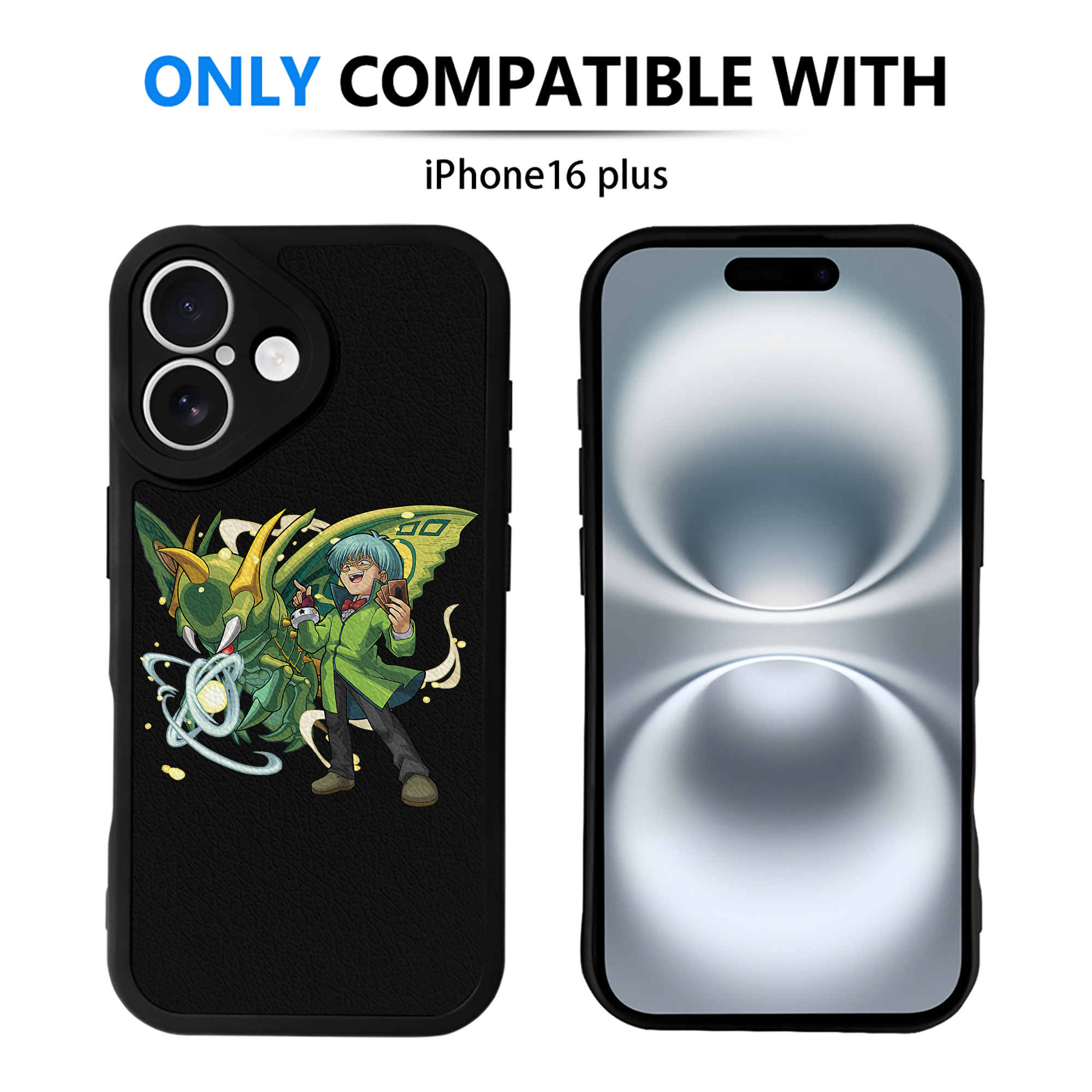 （画像用） 遊☆戯☆王 Yu-Gi-Oh! 【iPhone 16シリーズ対応】シリコンスマホケース（レザー調） 材質：シリコン